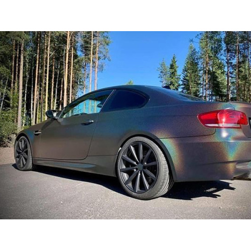 Rainbow Laser Matte Silver Car Wrap Viynl