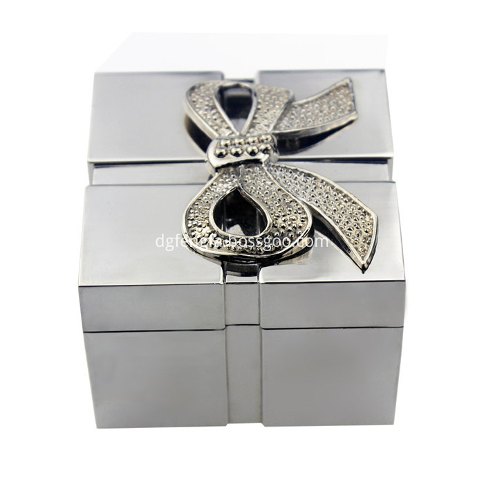 Zinc alloy square jewelry box