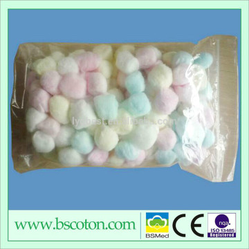 coloured cotton ball color