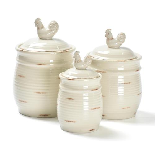 Set di 3 barattoli di ceramica animale per candela