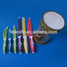 6 pcs colorful knife set with hoder