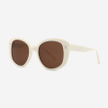 Retro Round Acetate Female Sunglasses