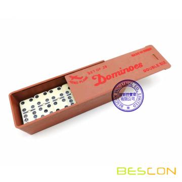 Cheap Ivory Double Six Domino in Plastic Box Packing