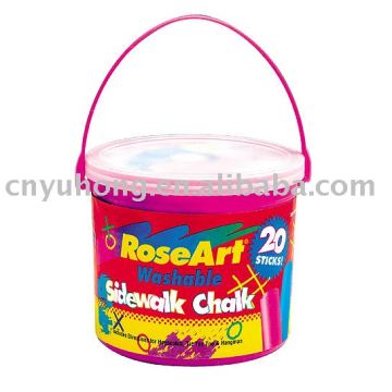 Sidewalk chalk by bucket