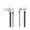 Double Elbow Usb Type-c Charging Cable