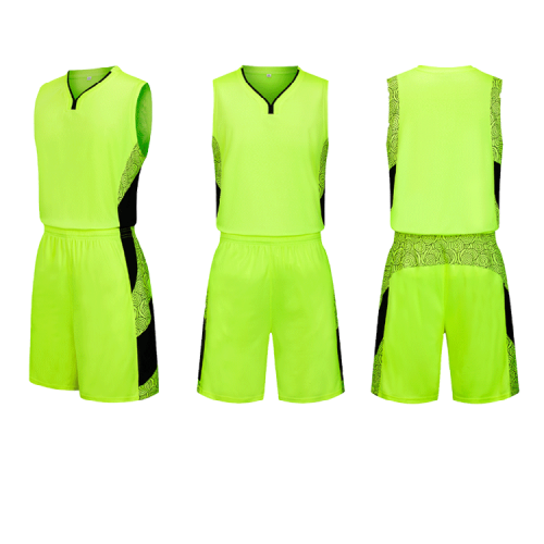 Basketball Shirt Designs Polyester V-neck basketball uniform with pocket jersey Manufactory