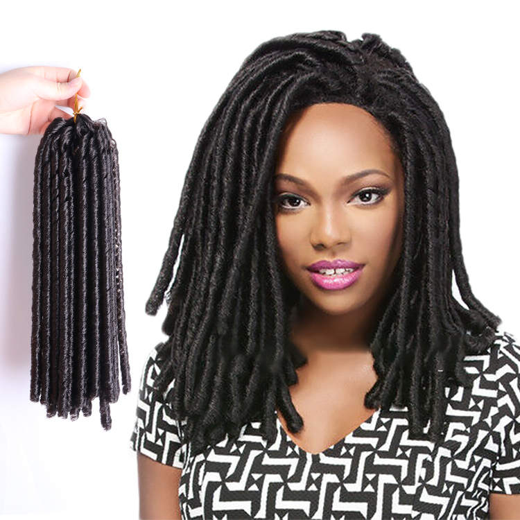 Wholesale kanekalon 14" 70g  soft dread locks african faux locs soft dreadlocks braids