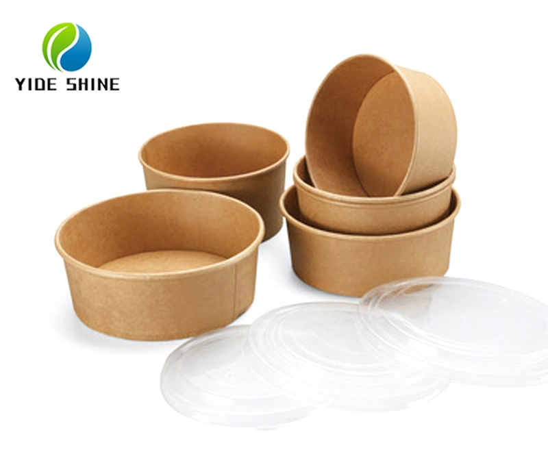 Biodegradable Takeaway Boxes Eco Friendly Takeaway Food Containers Kraft Paper Bowl Kraft Paper Container Take Away Food Container