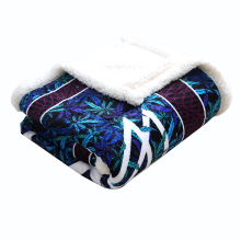Thick Sublimation Printed Personalized Sherpa Winter Blankets