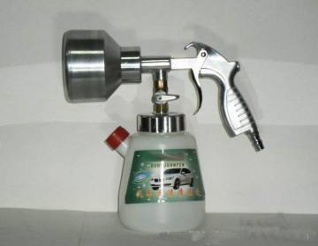 Rotating wind foam washing gun