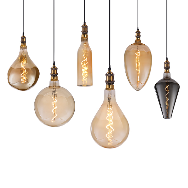 Retro bulb chandelier for residential use