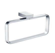 Polished brass towel ring for restrooms