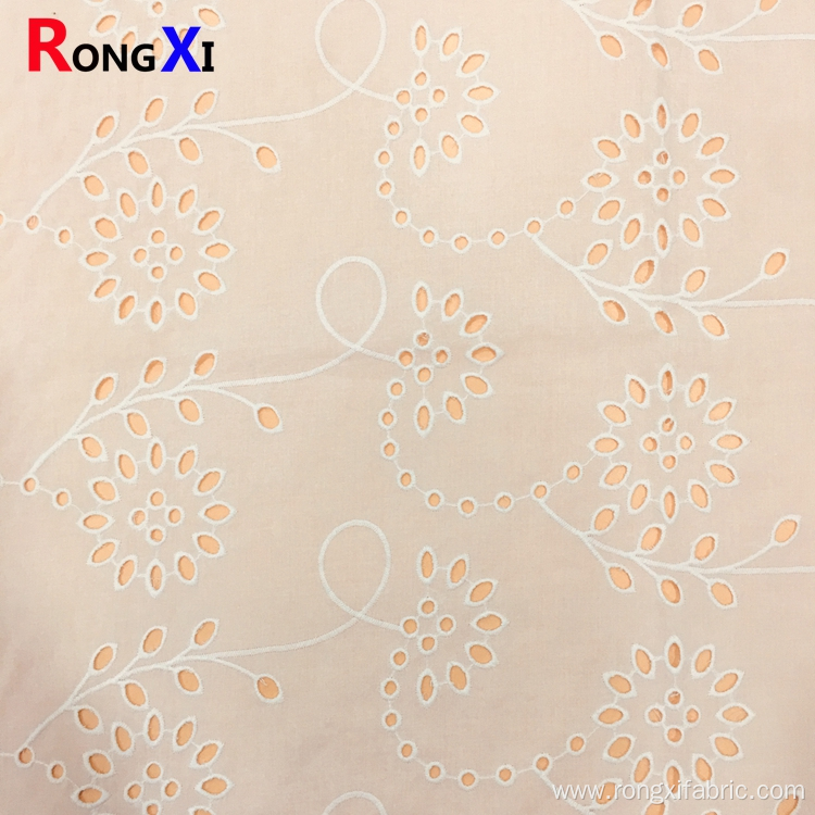 Lace Fabric Wholesale Cotton Embroidery Eyelet Cotton Fabric