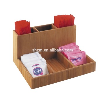 Bamboo Tea Bag Storage Box Good for Tea Bag Holder Bamboo Packet and Straw Storage Organizer Holder