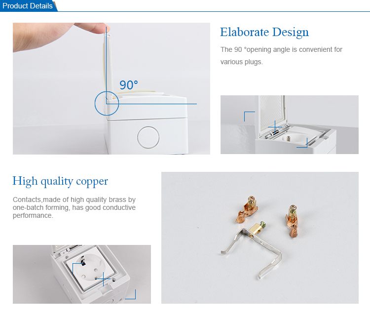 IP55 Hot Sale Switch Socket with Waterproof Cover