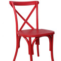 Στοιβαζόμενα ρητίνη Σταυρός καρέκλα πίσω με σχέδιο μπαστούνι