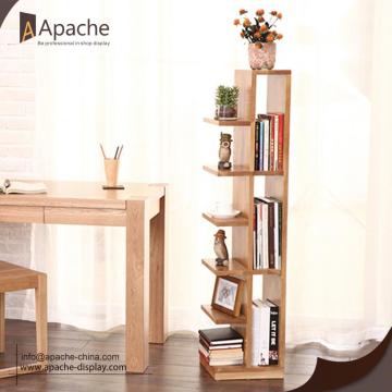 Oak Wood Book Shelf Storage Rack