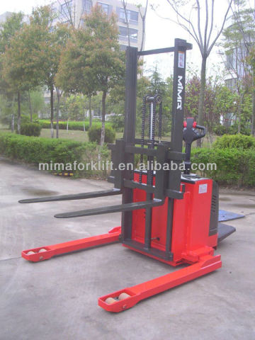 Electric straddle stacker