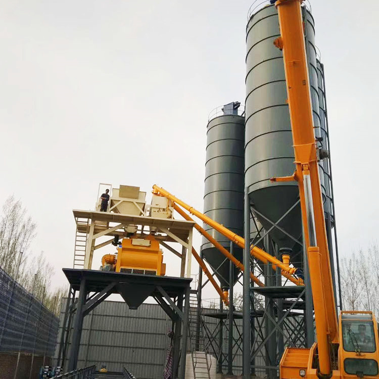 HZS50 fixed concrete batching plant for building