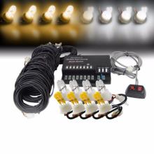 Universal 4In1 Left/Right/Front/Rear Car Amber For HID Warning LED Emergency Flash Strobe Light Hideaway Strobes For vehicles