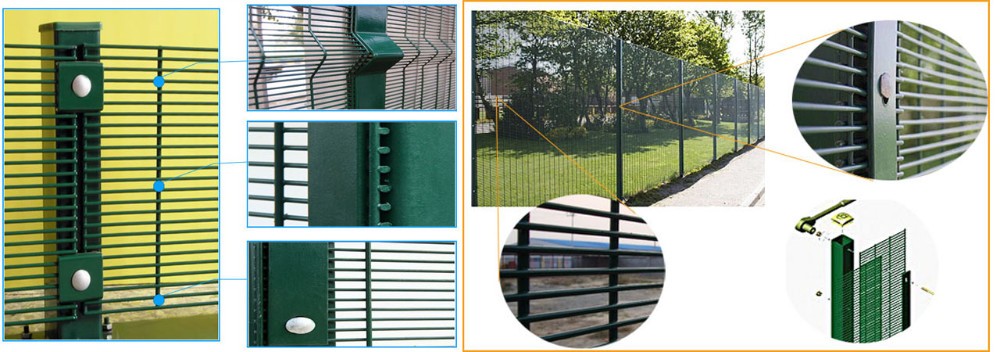 factory direct wholesale high security anti-climb 358 wire mesh fence