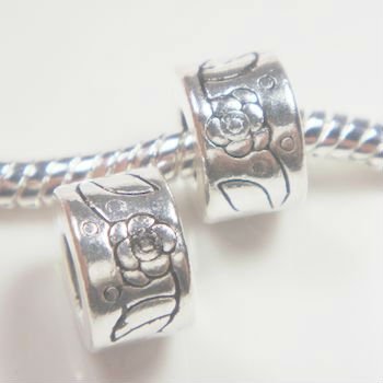 fashion alloy beads with flower pattern