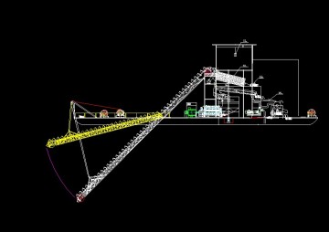 200 M3 / Hour Sand Dredger with Chain Bucket