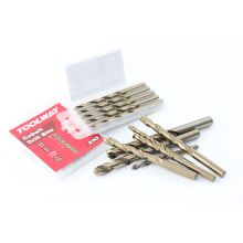 10-Piece HSS Co 5% M35 Cobalt Drill Bit Set: Steel Cobalt Twisted Drill Bits for Metal and Hardened Steel