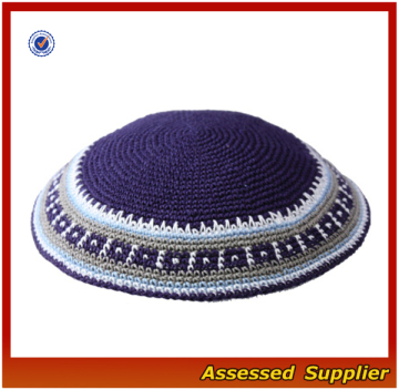 KP008/hand knitted crocheted kippot /jewish kippot handmade