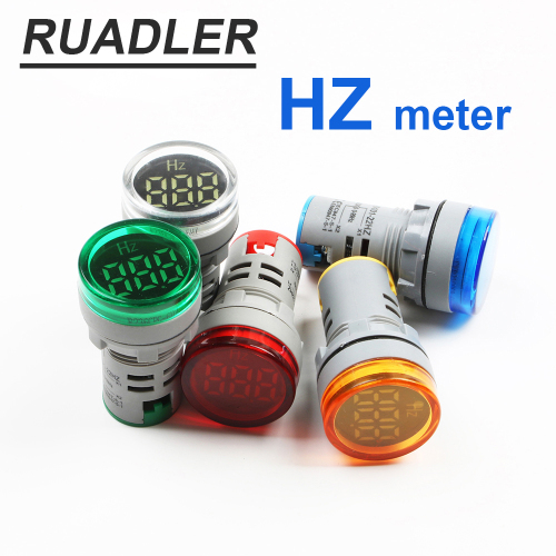 Digital Display Electricity Hertz meter Frequency meter indicator light AC meter Red Tester 0-99Hz Green White