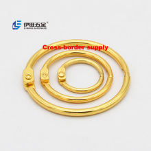 YIWANG Gold Color Round Book Binder Rings