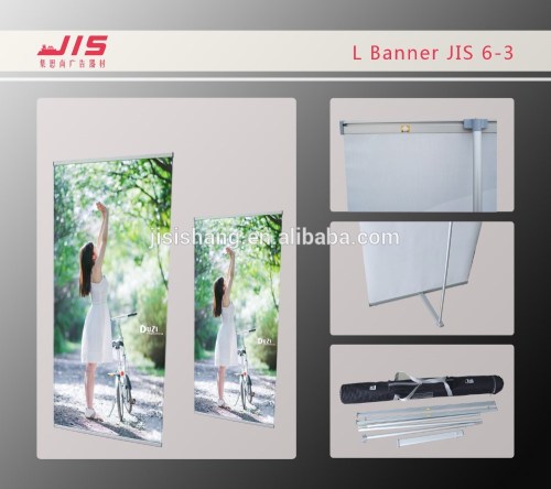 JIS6-3,Hot sale Aluminum pole L Banner stand display