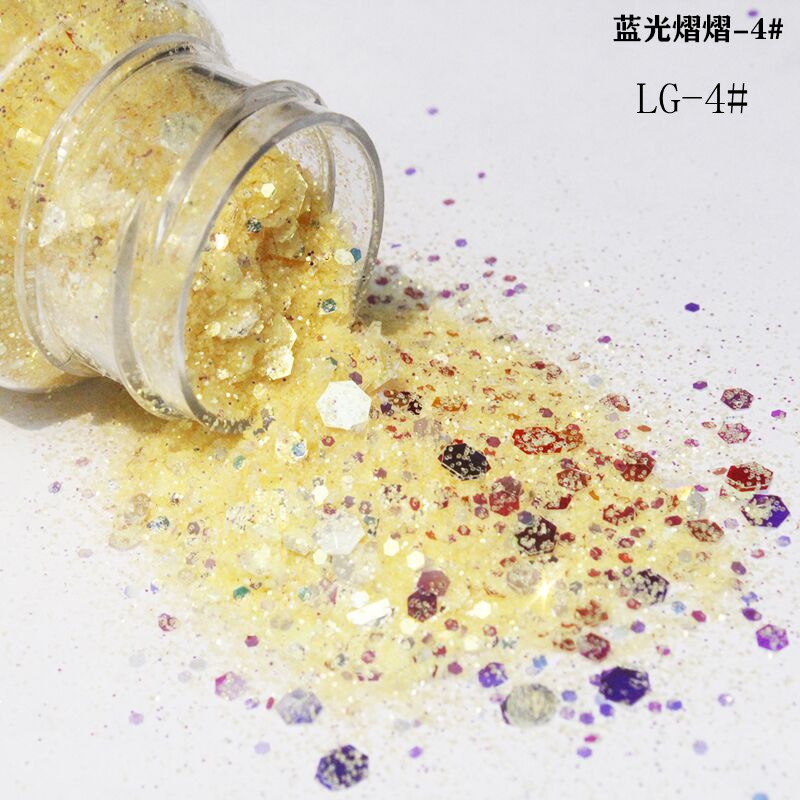 2021 new Glitter powder glow in dark glitter shapes