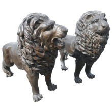High quality cheap garden realistic bronze sitting lion sculpture for sale