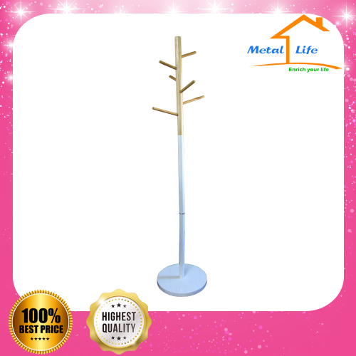 Modern furniture metal wood clothes tree coat stand