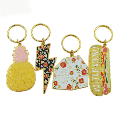 Luxury Cute Enamel Metal Key Holder Metal Keychain