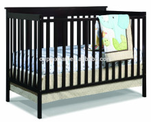 2015 eco-friendly solid bamboo portable baby crib baby cot Mission Ridge Fixed Side Convertible Crib