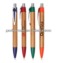 Recycled bamboo promotional pen, metal clip