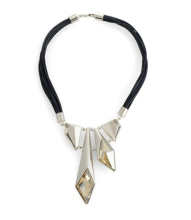 Strands PU Necklace Silver Pendant Necklace