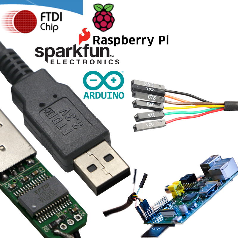 USB TO TTL Serial UART Converter Cable with FTDI Chip Terminated by 6 way header ,Works with Boards/BeagleBone  Black