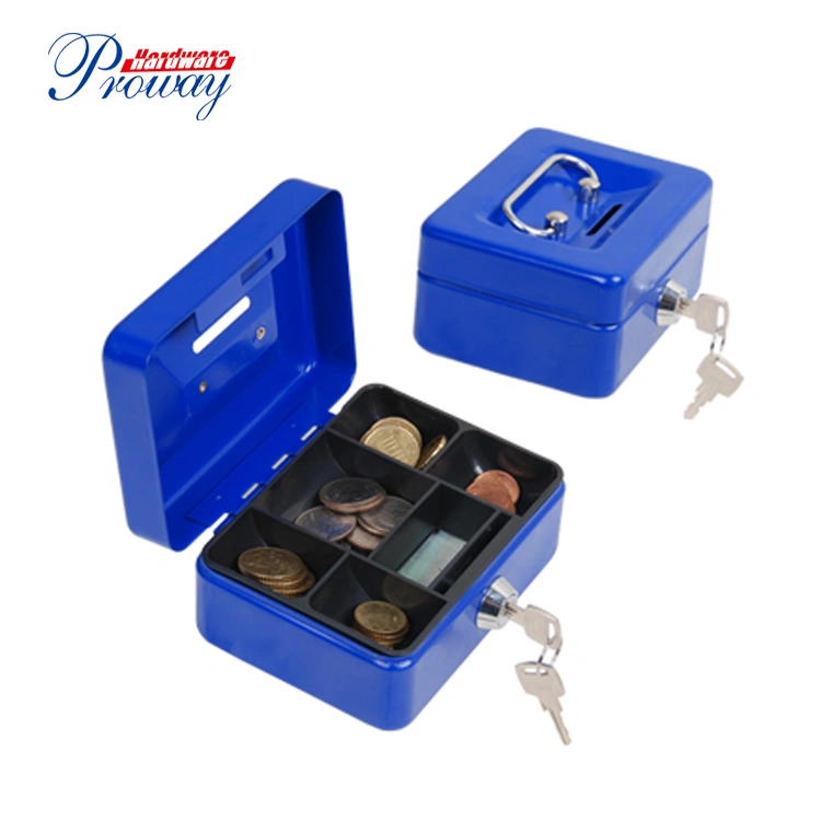 Cash Box with Money Tray, Safe Lock Box with Key