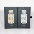 Caja de perfume de cartón con cajón negro con logotipo personalizado