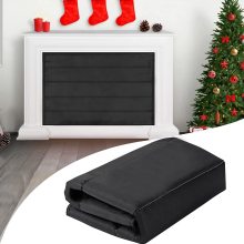 Black Magnetic Fireplace Draft Stopper Blanket Cover