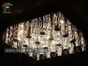 glass tube ceiling light crystal