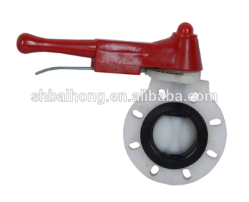Plastic butterfly valve