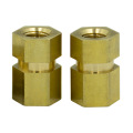 hex threading lock RIVETflange brass copper knurled nut