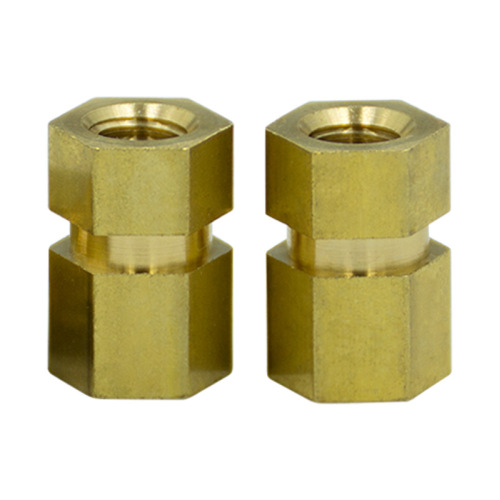 hex threading lock RIVETflange brass copper knurled nut