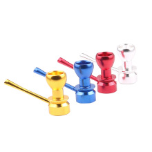 57mm large hourglass shaped metal smoking pipe  tobacco pipe