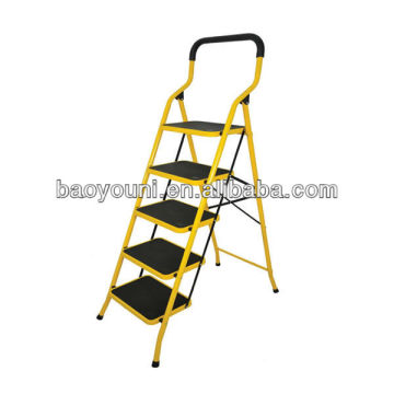 Bonunion 5-step adjustable step ladder safety step ladders mobile safety steps TY05