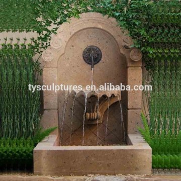 Chinese factory yard art fountain sculpture stone ground sanding home water wall fountains
